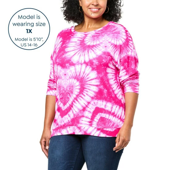 Best Pirce ⌛ G By Giuliana SoSoft Tie Dye Galentine's Sweatshirt Black Tie Dye ✨ 5 Best Pirce ⌛ G By Giuliana SoSoft Tie Dye Galentine's Sweatshirt Black Tie Dye ✨ - Image 3