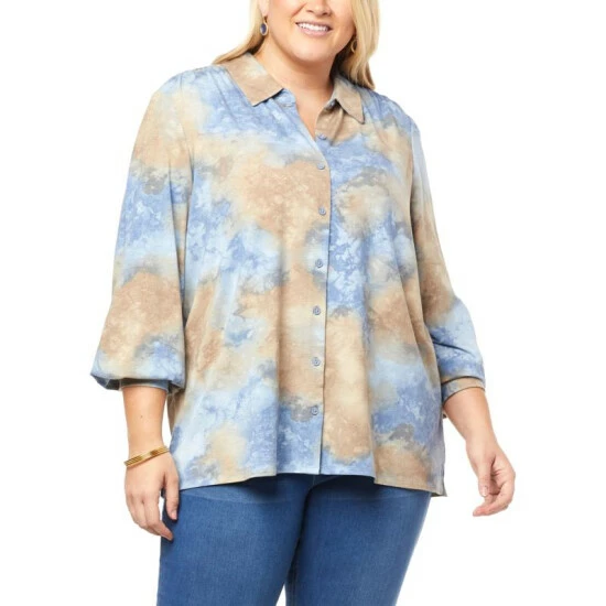 Brand new โจ G By Giuliana Black Label Knit Tie Dye Buttoned ๐ Shirt Indigo Tie Dye โค๏ธ 9 Brand new โจ G By Giuliana Black Label Knit Tie Dye Buttoned ๐ Shirt Indigo Tie Dye โค๏ธ - Image 7