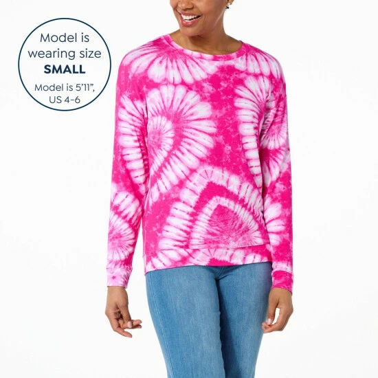 Best Pirce ⌛ G By Giuliana SoSoft Tie Dye Galentine's Sweatshirt Black Tie Dye ✨ 6 Best Pirce ⌛ G By Giuliana SoSoft Tie Dye Galentine's Sweatshirt Black Tie Dye ✨ - Image 4