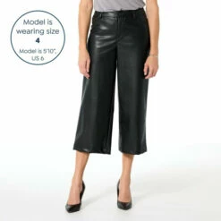 Buy ❤️ G By Giuliana Black Label Faux Leather Culotte Pant 👏 -G by GIULIANA Sales Store unnamed file 9