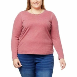 Outlet 👍 G By Giuliana Burnout Rib Knit Long-Sleeve Tee Charcoal 👏 -G by GIULIANA Sales Store unnamed file 903