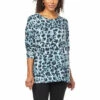 Top 10 🛒 G By Giuliana SoSoft French Terry Oversized Tunic Teal Leopard 😍 -G by GIULIANA Sales Store unnamed file 919