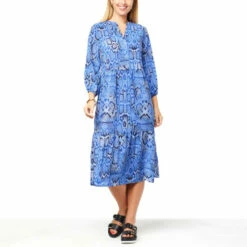 Top 10 💯 G By Giuliana Woven Tiered Midi 👗 Dress 🩴 Sandalwood Snake ⌛