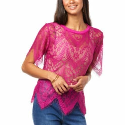 Best deal ✔️ G By Giuliana Black Label Stretch Lace Tee ❤️