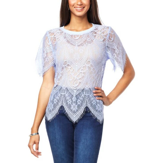 Best deal ✔️ G By Giuliana Black Label Stretch Lace Tee ❤️ 10 Best deal ✔️ G By Giuliana Black Label Stretch Lace Tee ❤️ - Image 8