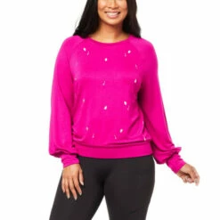 Best Sale 🛒 G By Giuliana Embroidered Sweatshirt Olive Night 🥰 -G by GIULIANA Sales Store unnamed file 972