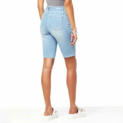 Best Sale 🎁 G By Giuliana Distressed Denim Bermuda Short Light Acid Wash ⭐ -G by GIULIANA Sales Store unnamed file 986